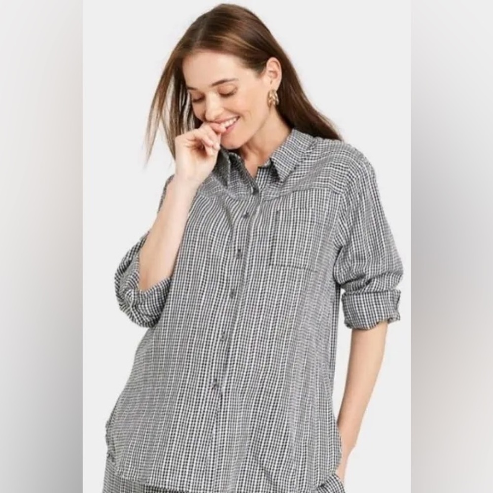 The Nines by Hatch Maternity Button-Down Shirt + Matching Paper Bag Shorts